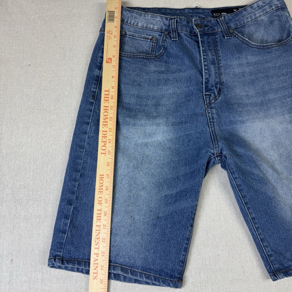 WXYZ MFG Co Men's Drifter Loose Fit Blue Denim Shorts Jorts Size 36x12 - Picture 5 of 10